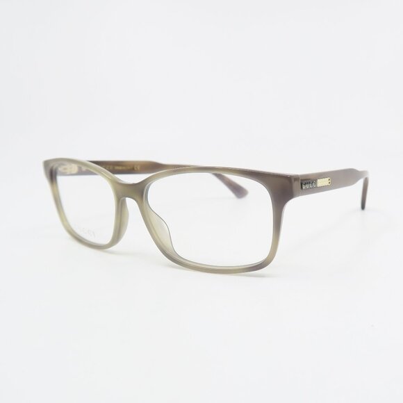 Gucci GG0826O 006 55mm Tan, Rectangle, Unisex, New Eyeglasses Frames. - Picture 4 of 9